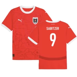 Sabitzer #9 Österreich Fußballtrikot EM 2024 Heimtrikot Herren