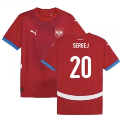 Sergej #20 Serbien Fußballtrikots EM 2024 Heimtrikot Herren
