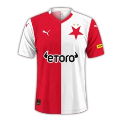 Slavia Praha Fußballtrikot 2023-24 Heimtrikot Herren