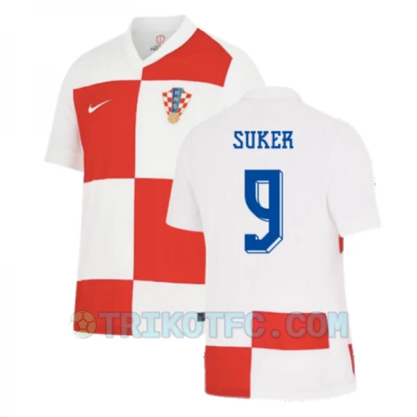 Suker #9 Kroatien Fußballtrikots EM 2024 Heimtrikot Herren