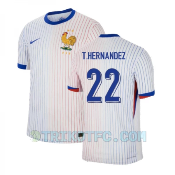 T.Hernandez #22 Frankreich Fußballtrikots EM 2024 Auswärtstrikot Herren