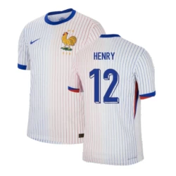 Thierry Henry #12 Frankreich Fußballtrikot EM 2024 Auswärtstrikot Herren