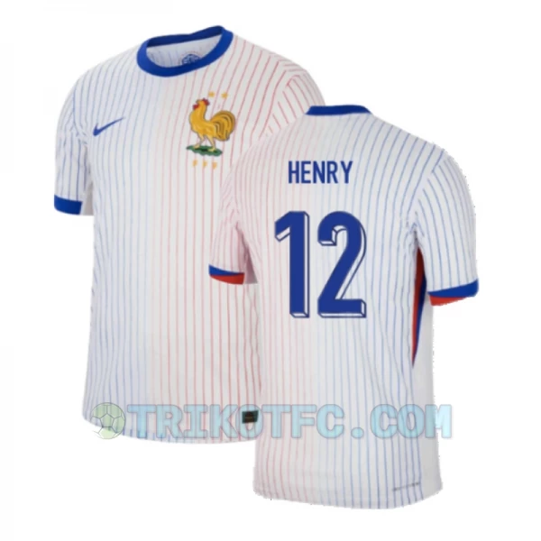 Thierry Henry #12 Frankreich Fußballtrikots EM 2024 Auswärtstrikot Herren