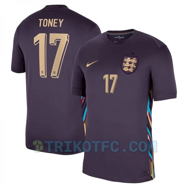 Toney #17 England Fußballtrikots EM 2024 Auswärtstrikot Herren