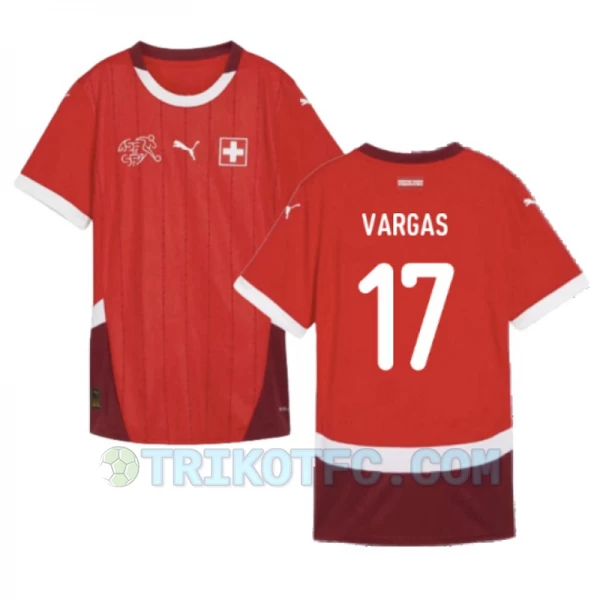 Vargas #17 Schweiz Fußballtrikots EM 2024 Heimtrikot Herren