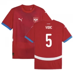 Vidic #5 Serbien Fußballtrikots EM 2024 Heimtrikot Herren