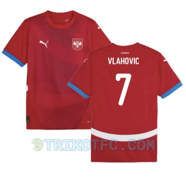 Vlahovic #7 Serbien Fußballtrikots EM 2024 Heimtrikot Herren