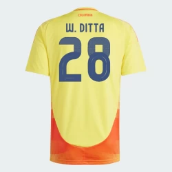 W. Ditta #28 Kolumbien Fußballtrikot Copa America 2024 Heimtrikot Herren