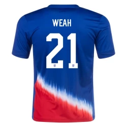 Weah #21 USA Fußballtrikot Copa America 2024 Auswärtstrikot Herren