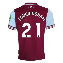 West Ham United Foderingham #21 Fußballtrikot 2024-25 Heimtrikot Herren