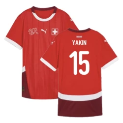 Yakin #15 Schweiz Fußballtrikot EM 2024 Heimtrikot Herren