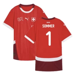 Yann Sommer #1 Schweiz Fußballtrikot EM 2024 Heimtrikot Herren