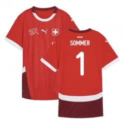Yann Sommer #1 Schweiz Fußballtrikots EM 2024 Heimtrikot Herren