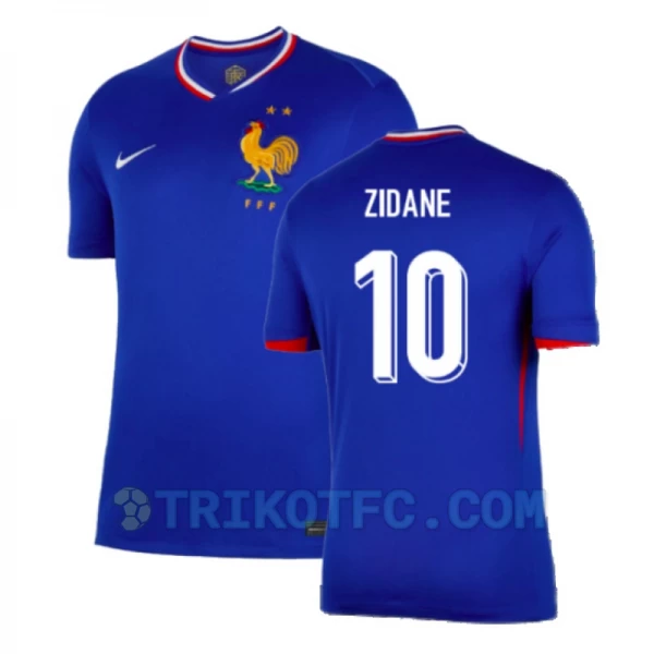 Zinédine Zidane #10 Frankreich Fußballtrikots EM 2024 Heimtrikot Herren